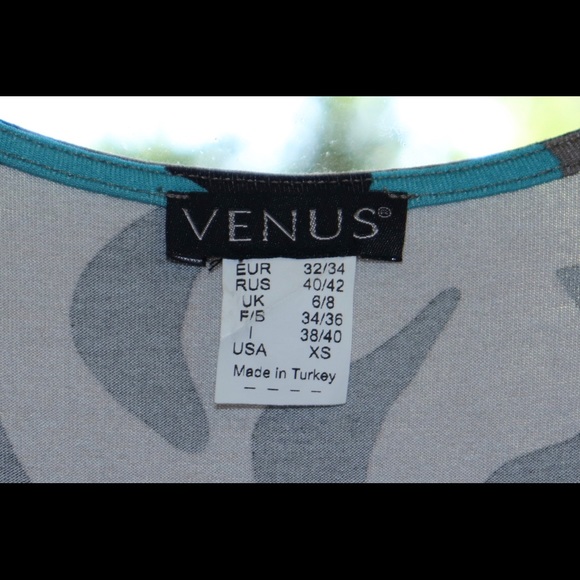 VENUS FLORAL DRESS WITH BLACK SATIN SLEEVE CUFFS - Picture 4 of 4